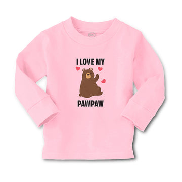 Baby Clothes I Love My Paw Paw Bear Love Towards Daddy Boy & Girl Clothes Cotton