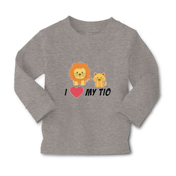 Baby Clothes I Love My Tio Cute Funny Lions Sitting Boy & Girl Clothes Cotton