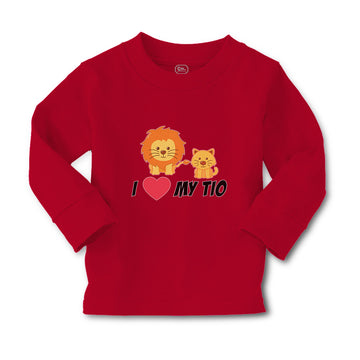 Baby Clothes I Love My Tio Cute Funny Lions Sitting Boy & Girl Clothes Cotton