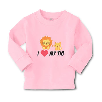 Baby Clothes I Love My Tio Cute Funny Lions Sitting Boy & Girl Clothes Cotton