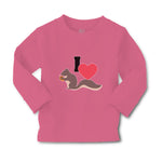 Baby Clothes I Love Cute Squirrel Eating Acorn Wild Animal Boy & Girl Clothes - Cute Rascals