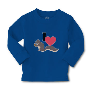 Baby Clothes I Love Cute Squirrel Eating Acorn Wild Animal Boy & Girl Clothes