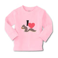 Baby Clothes I Love Cute Squirrel Eating Acorn Wild Animal Boy & Girl Clothes