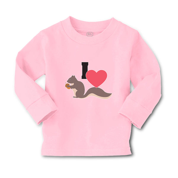Baby Clothes I Love Cute Squirrel Eating Acorn Wild Animal Boy & Girl Clothes - Cute Rascals
