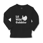 Baby Clothes Lil Wild Gobbler Silhouette of Turkey Bird Thanksgiving Day Cotton - Cute Rascals