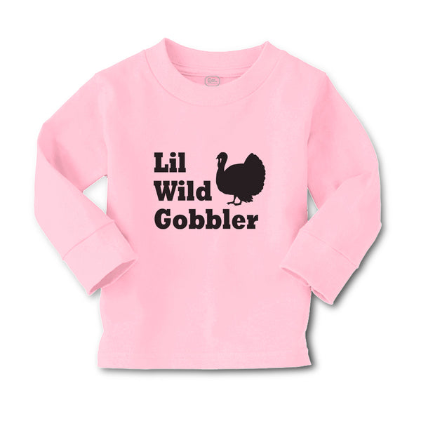 Baby Clothes Lil Wild Gobbler Silhouette of Turkey Bird Thanksgiving Day Cotton - Cute Rascals