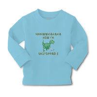 Baby Clothes Mmmwwhahaha Now I'M Unstoppable Angry Dinosaur with Walking Stick - Cute Rascals