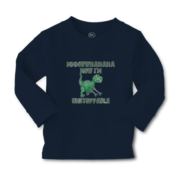 Baby Clothes Mmmwwhahaha Now I'M Unstoppable Angry Dinosaur with Walking Stick - Cute Rascals