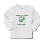 Baby Clothes Mmmwwhahaha Now I'M Unstoppable Angry Dinosaur with Walking Stick - Cute Rascals