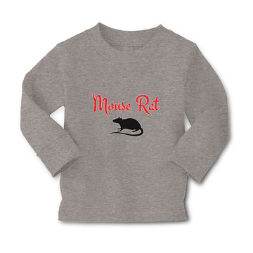 Baby Clothes The Black Silhouette Mouse Rat Sitting with A Tail, Paws and Ears