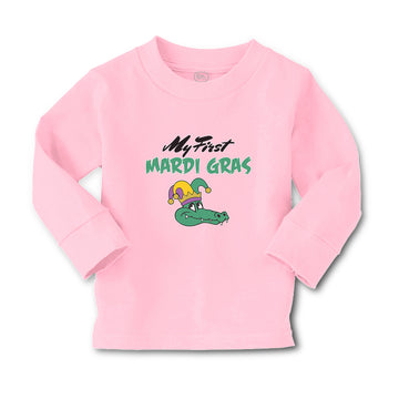 Baby Clothes My First Mardi Gras Celebration Usa Crocodile Head with Hat Cotton