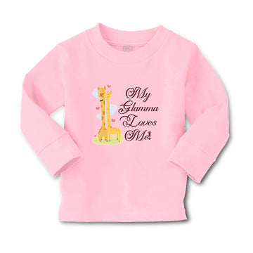 Baby Clothes Glamma Loves Me! Cute Giraffes Hearts Feeling Closed Eyes Cotton