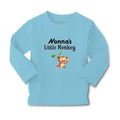 Baby Clothes Nonna's Little Funny Monkey Hunging on Tree Branch with Leaves