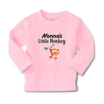 Baby Clothes Nonna's Little Funny Monkey Hunging on Tree Branch with Leaves - Cute Rascals