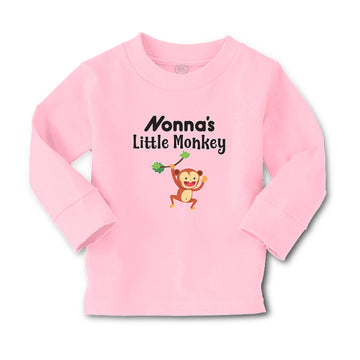 Baby Clothes Nonna's Little Funny Monkey Hunging on Tree Branch with Leaves