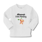 Baby Clothes Nonna's Little Funny Monkey Hunging on Tree Branch with Leaves - Cute Rascals