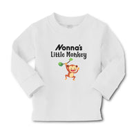 Baby Clothes Nonna's Little Funny Monkey Hunging on Tree Branch with Leaves - Cute Rascals