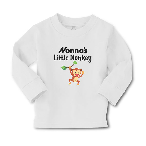 Baby Clothes Nonna's Little Funny Monkey Hunging on Tree Branch with Leaves - Cute Rascals