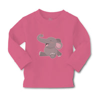 Baby Clothes Cute Baby Elephant Sitting and Playing with It's Trunk Cotton - Cute Rascals