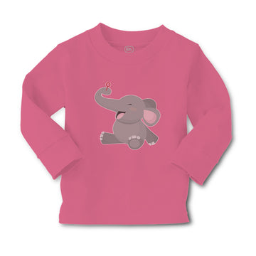 Baby Clothes Cute Baby Elephant Sitting and Playing with It's Trunk Cotton