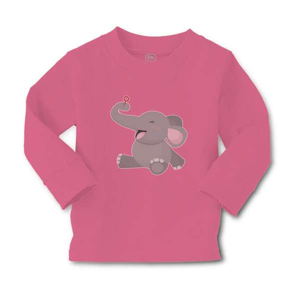 Baby Clothes Cute Baby Elephant Sitting and Playing with It's Trunk Cotton - Cute Rascals