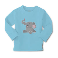 Baby Clothes Cute Baby Elephant Sitting and Playing with It's Trunk Cotton - Cute Rascals