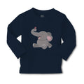 Baby Clothes Cute Baby Elephant Sitting and Playing with It's Trunk Cotton