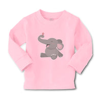 Baby Clothes Cute Baby Elephant Sitting and Playing with It's Trunk Cotton - Cute Rascals