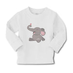Baby Clothes Cute Baby Elephant Sitting and Playing with It's Trunk Cotton - Cute Rascals