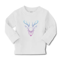 Baby Clothes Color Abstract Reindeer Head, Face and Horns Boy & Girl Clothes - Cute Rascals