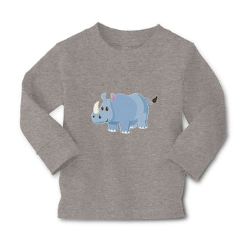 Baby Clothes Rhinoceros Grazing in An Open Field and 1 Horned Unicornis Cotton