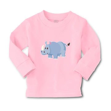 Baby Clothes Rhinoceros Grazing in An Open Field and 1 Horned Unicornis Cotton