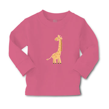 Baby Clothes Cute Giraffe Turning Side View with Closed Eyes Boy & Girl Clothes