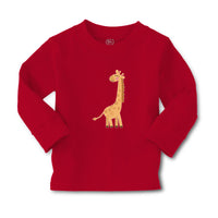 Baby Clothes Cute Giraffe Turning Side View with Closed Eyes Boy & Girl Clothes - Cute Rascals