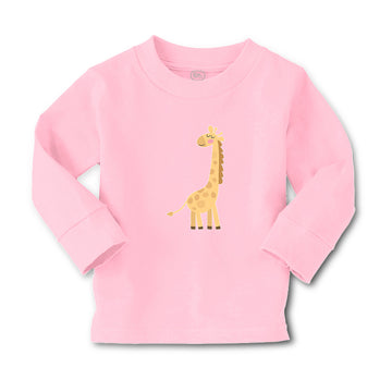 Baby Clothes Cute Giraffe Turning Side View with Closed Eyes Boy & Girl Clothes