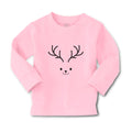 Baby Clothes Transparency Deer Face and Silhouette Horns Boy & Girl Clothes