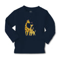 Baby Clothes Giraffe's Love for Her Baby with Flowers on Their Ears Cotton