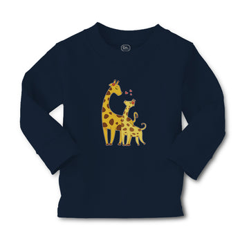 Baby Clothes Giraffe's Love for Her Baby with Flowers on Their Ears Cotton