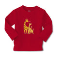 Baby Clothes Giraffe's Love for Her Baby with Flowers on Their Ears Cotton