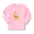 Baby Clothes Giraffe's Love for Her Baby with Flowers on Their Ears Cotton