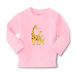 Baby Clothes Giraffe's Love for Her Baby with Flowers on Their Ears Cotton - Cute Rascals
