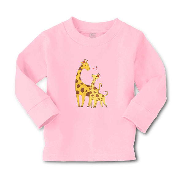 Baby Clothes Giraffe's Love for Her Baby with Flowers on Their Ears Cotton - Cute Rascals
