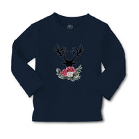 Baby Clothes Abstract Flowers Silhouette Deer Head with Horns Boy & Girl Clothes - Cute Rascals