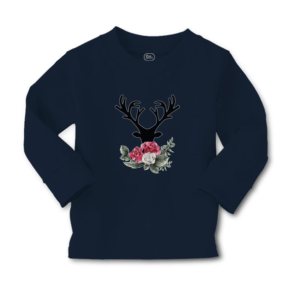 Baby Clothes Abstract Flowers Silhouette Deer Head with Horns Boy & Girl Clothes - Cute Rascals