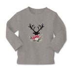 Baby Clothes Abstract Flowers Silhouette Deer Head with Horns Boy & Girl Clothes - Cute Rascals