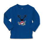Baby Clothes Abstract Flowers Silhouette Deer Head with Horns Boy & Girl Clothes - Cute Rascals