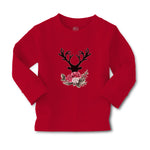 Baby Clothes Abstract Flowers Silhouette Deer Head with Horns Boy & Girl Clothes - Cute Rascals