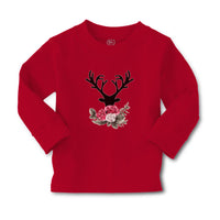 Baby Clothes Abstract Flowers Silhouette Deer Head with Horns Boy & Girl Clothes - Cute Rascals