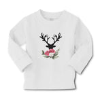 Baby Clothes Abstract Flowers Silhouette Deer Head with Horns Boy & Girl Clothes - Cute Rascals
