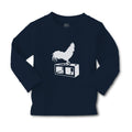 Baby Clothes Black Silhouette of A Rooster Standing on 1 Leg Boy & Girl Clothes